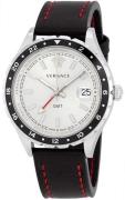 Versace Miesten kello V11070017 Hellenyium GMT Hopea/Nahka Ø42 mm