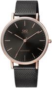 Q&Q QA20J422Y Classic Musta/Teräs Ø39 mm