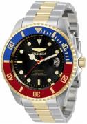 Invicta Miesten kello 34043 Pro Diver Musta/Kullansävytetty teräs