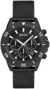 Hugo Boss Miesten kello 1513918 Admiral Musta/Tekstiili Ø46 mm