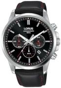 Lorus Miesten kello RT313JX9 Sports Musta/Nahka Ø43 mm