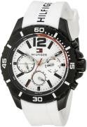 Tommy Hilfiger Miesten kello 1791146 Valkoinen/Kumi Ø46 mm