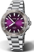 Oris Naisten kello 01 400 7769 4188-SET Aquis Violetti/Teräs Ø41.5