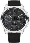 Tommy Hilfiger Miesten kello 1791563 Musta/Nahka Ø48 mm