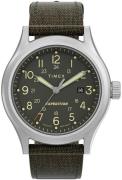 Timex Miesten kello TW2V07100 Expedition Vihreä/Nahka Ø41 mm