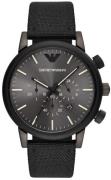 Emporio Armani Miesten kello AR11409 Luigi Harmaa/Nahka Ø46 mm