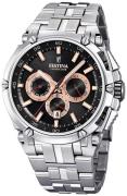 Festina Miesten kello F20327-8 Sport Musta/Teräs Ø44 mm