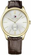 Tommy Hilfiger Curtis Miesten kello 1791170 Hopea/Nahka Ø44 mm