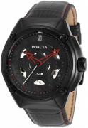 Invicta Jason Taylor Miesten kello 33213 Musta/Nahka Ø46 mm