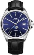 Glycine Combat Miesten kello GL0113 Sininen/Nahka Ø40 mm