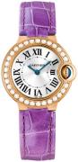 Cartier Ballon Bleu De Cartier Naisten kello WJBB0018 Hopea/Nahka