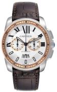 Cartier Calibre de Cartier Miesten kello W7100043 Hopea/Nahka Ø42 mm