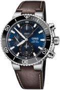 Oris Diving Miesten kello 01 774 7743 4155-07 5 24 10EB Sininen/Nahka