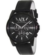 Armani Exchange Smart Miesten kello AX2098 Musta/Nahka Ø45 mm