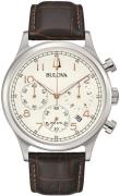 Bulova Miesten kello 96B355 Classic Valkoinen/Nahka Ø43 mm