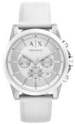 Armani Exchange Miesten kello AX1325 Smart Valkoinen/Kumi Ø44 mm