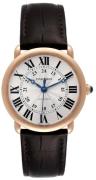 Cartier Miesten kello WGRN0006 Ronde Hopea/Nahka Ø36 mm