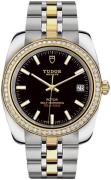 Tudor 21023-0001 Classic Date Musta/Kullansävytetty teräs Ø38 mm