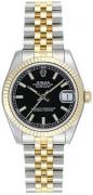 Rolex Naisten kello 178273-0019 Datejust Midsize Musta/18K