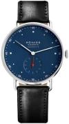 Nomos Glashütte Miesten kello N-1115 Metro Sininen/Nahka Ø38.5 mm