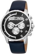 Just Cavalli Miesten kello JC1G063L0225 Musta/Nahka Ø44 mm