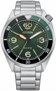 Citizen Miesten kello AW1718-OOX Vihreä/Teräs Ø44 mm