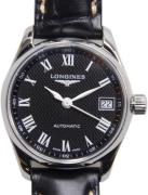 Longines Naisten kello L2.128.4.51.7 Master Musta/Nahka Ø25.5 mm