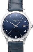 Longines Miesten kello L2.820.4.96.4 Record Sininen/Nahka Ø38.5 mm