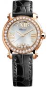 Chopard Naisten kello 274189-5005 Happy Sport Valkoinen/Nahka Ø30 mm