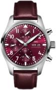 IWC Miesten kello IW388107 Pilots Punainen/Nahka Ø41 mm