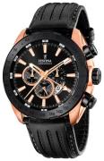 Festina Miesten kello F16900-1 Sport Musta/Nahka Ø44 mm