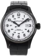 Hamilton Miesten kello H70685313 Khaki Field Valkoinen/Kumi Ø44 mm