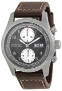 Hamilton Miesten kello H71566583 Khaki Field Musta/Nahka Ø42 mm