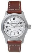 Hamilton Miesten kello H68411553 Khaki Hopea/Nahka Ø38 mm