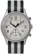 Timex Miesten kello TW2R81300D7 Hopea/Tekstiili Ø40 mm