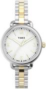 Timex Naisten kello TW2U60200 Valkoinen/Kullansävytetty teräs Ø30