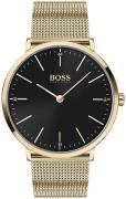 Hugo Boss Miesten kello 1513735 Musta/Kullansävytetty teräs Ø40 mm