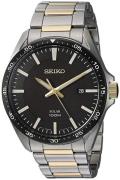 Seiko Miesten kello SNE485P1 Solar Musta/Kullansävytetty teräs Ø43