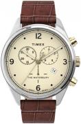 Timex Miesten kello TW2U04500 The Waterbury Beige/Nahka Ø42 mm