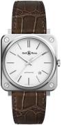 Bell & Ross BR-S-92-WHITE-STEEL-ALLIGATOR-ST Br 05 Valkoinen/Nahka