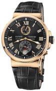 Ulysse Nardin Miesten kello 1186-126-42 Marine Collection Musta/Nahka