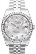 Rolex Naisten kello 116244-0011 Datejust Lady 36 mm Valkoinen/Teräs