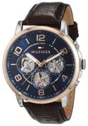 Tommy Hilfiger Miesten kello 1791290 Keagan Sininen/Nahka Ø44 mm