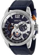 Invicta Miesten kello 39655 Aviator Sininen/Tekstiili Ø46 mm