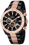 Festina Miesten kello F16888-1 Sport Musta/Punakultasävyinen Ø44 mm