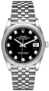 Rolex Naisten kello 126234-0027 Datejust 36 Musta/Teräs Ø36 mm