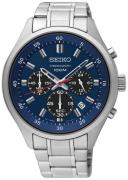 Seiko Miesten kello SKS585P1 Chronograph Sininen/Teräs Ø44 mm