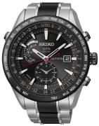 Seiko Miesten kello SAST015G Musta/Titaani Ø47 mm