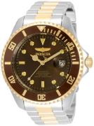 Invicta Miesten kello 35728 Pro Diver Ruskea/Kullansävytetty teräs