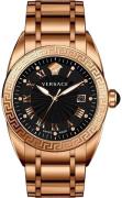 Versace Miesten kello VFE100013 V Sport II Musta/Punakultasävyinen